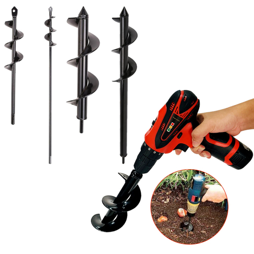 New Garden Auger Spiral Drill Bit Earth Auger Hole Digger Tools Irrigating Planting Machines Drill Bits Fence Borer Garden Tools