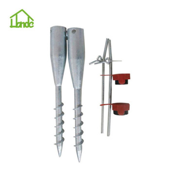 Umbrella ground screw pole anchor