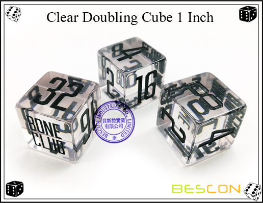 Clear Doubling Cube 1 Inch-2 Clear Doubling Cube 1 Inch-2
