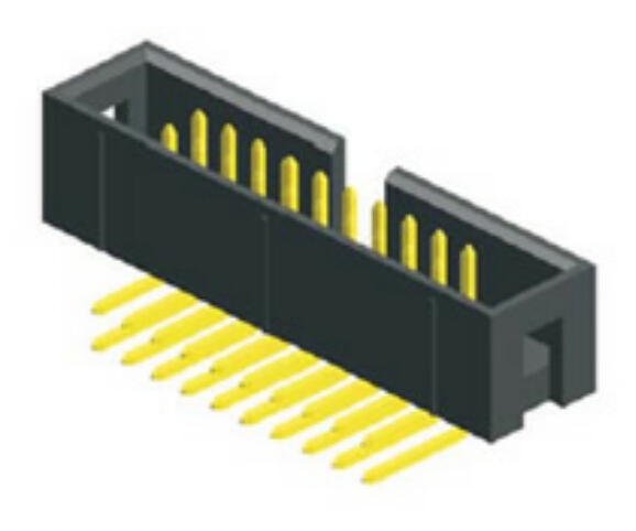 Connettore ad angolo retto dell'intestazione della scatola da 2,54 mm