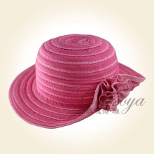 pink cloth and paper mix children's hat