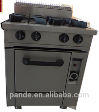 Commercial stainless steel gas cooking range with grill