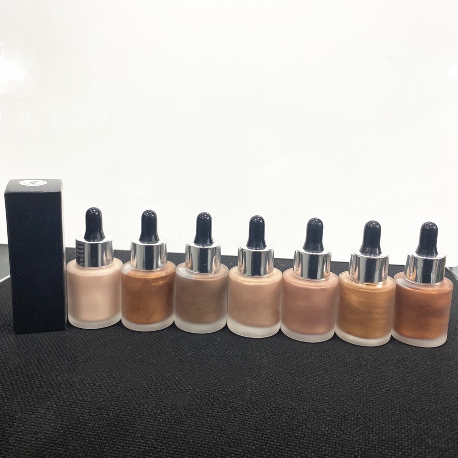 7 color Highlighter liquid foundation Highlight brightening repairing Shimmer Metallic Radiant Glitter Shiny