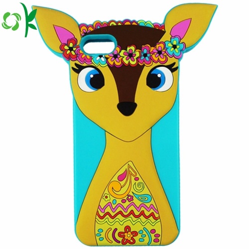 Aangepaste Ontwerp 3D Silicone Cartoon Telefoon Case