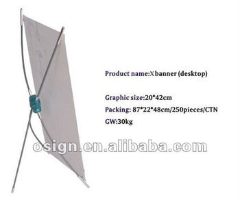 mini desktop X banner stand