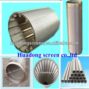 SS v-wire reverse rolled water well screen pipe