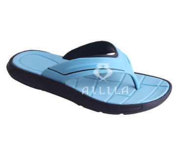 Men blue flip flops