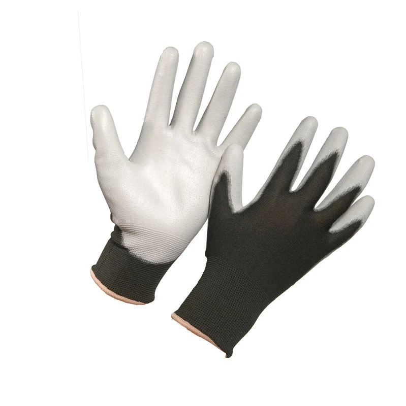 Nylon Polyester PU Coated Gloves with High Quality