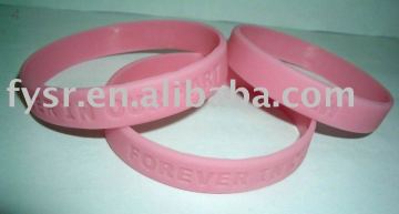 Cool Debossed charity silicone wristband