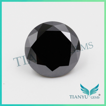 Bulk Wholesale Loose 6.5mm 1carat round shape Synthetic Moissanite Black Diamond
