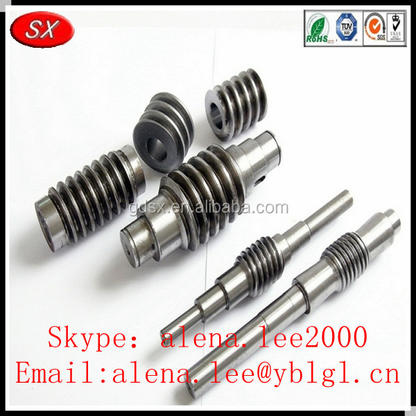 ISO/RoHS passed brass/bronze/stainless steel long worm gear shafts,helical gear shaft,transmission gear and shaft