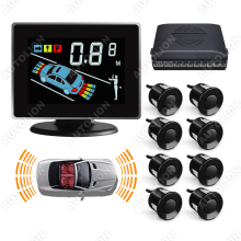 LCD Parking Sensor System with 8 Sensors for Car Reverse Backup Radar