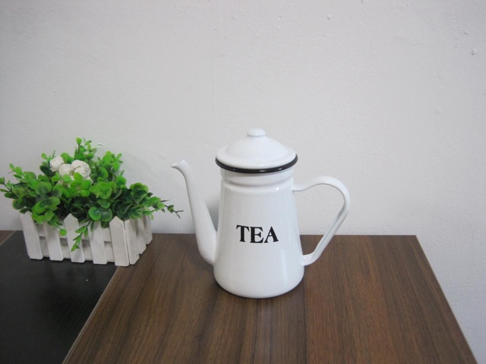 Personerlized Enamel Teapot Coffee Pot With Lid