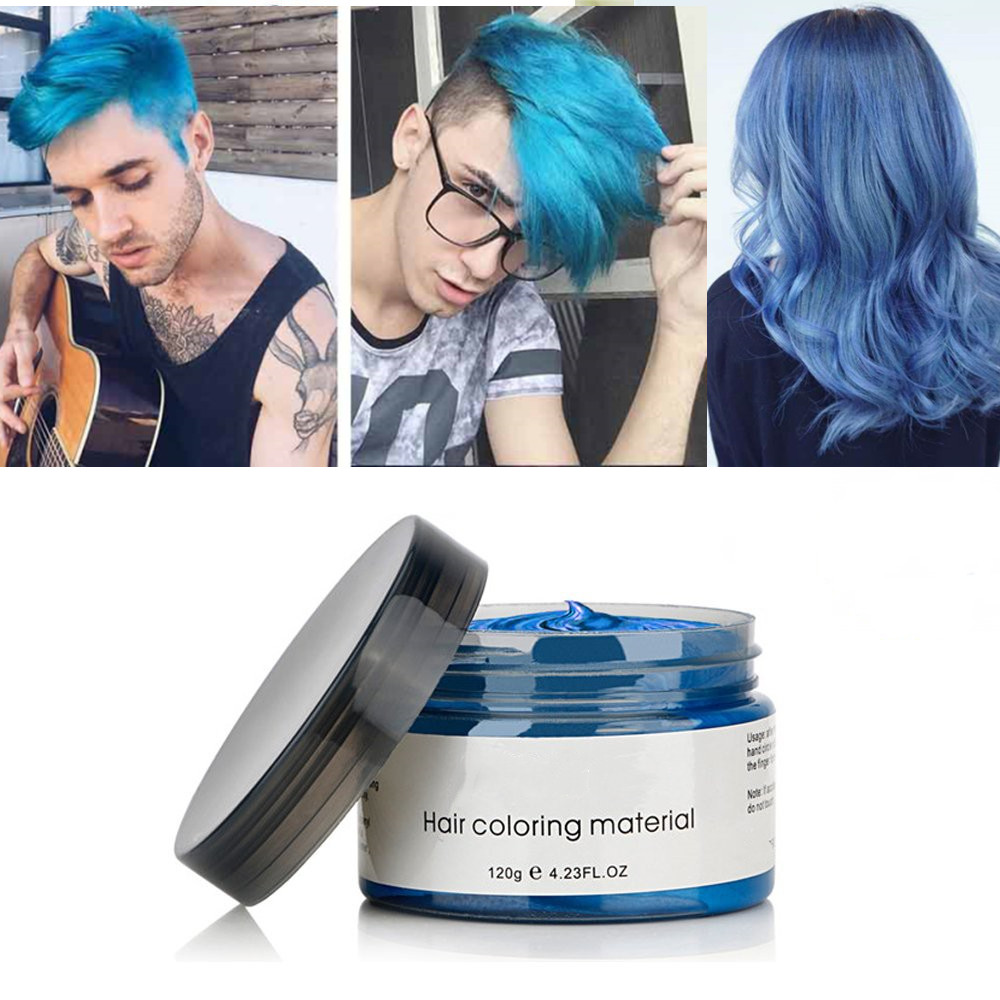 Temporary Instant Unisex Natural Hair Color Wax Mud