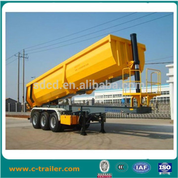 2014 new Shandong CIMC 30CBM hydraulic 80ton U frame dumper truck trailer for sale