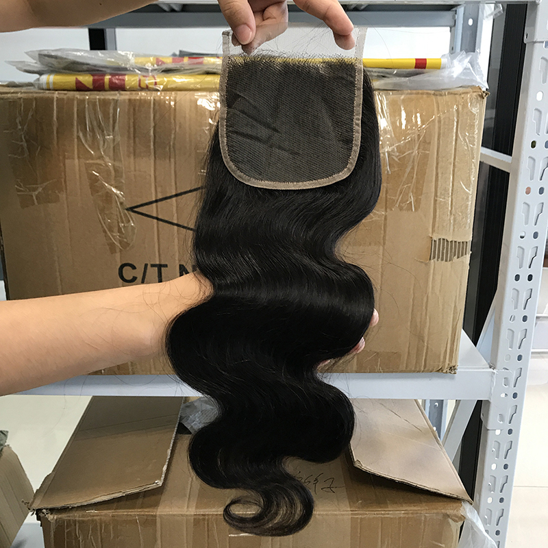 transparent brazilian hair 4x4 lace closure, cuticle aligned hair cheap lace closure body wave ,100% human hair lace closure