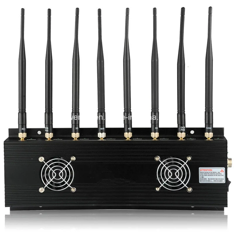 8 Antennas Desktop Cell Phone 2g 3G 4G Signal Jammer/ WiFi/GPS Signal Blocker