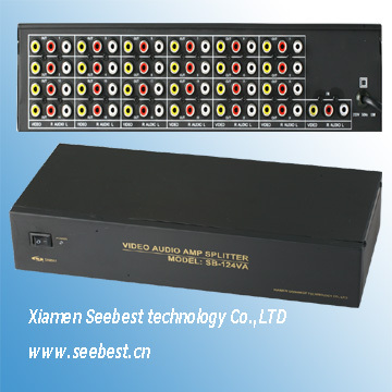 1 INPUT 24 OUTPUTS AV SPLITTER