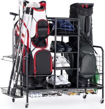 Golf Bag Organizer: A Storage Solution for Your 2 Golf Bags at Home