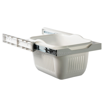 Concealed Pull-Out Laundry Hampers with Removable Baskets