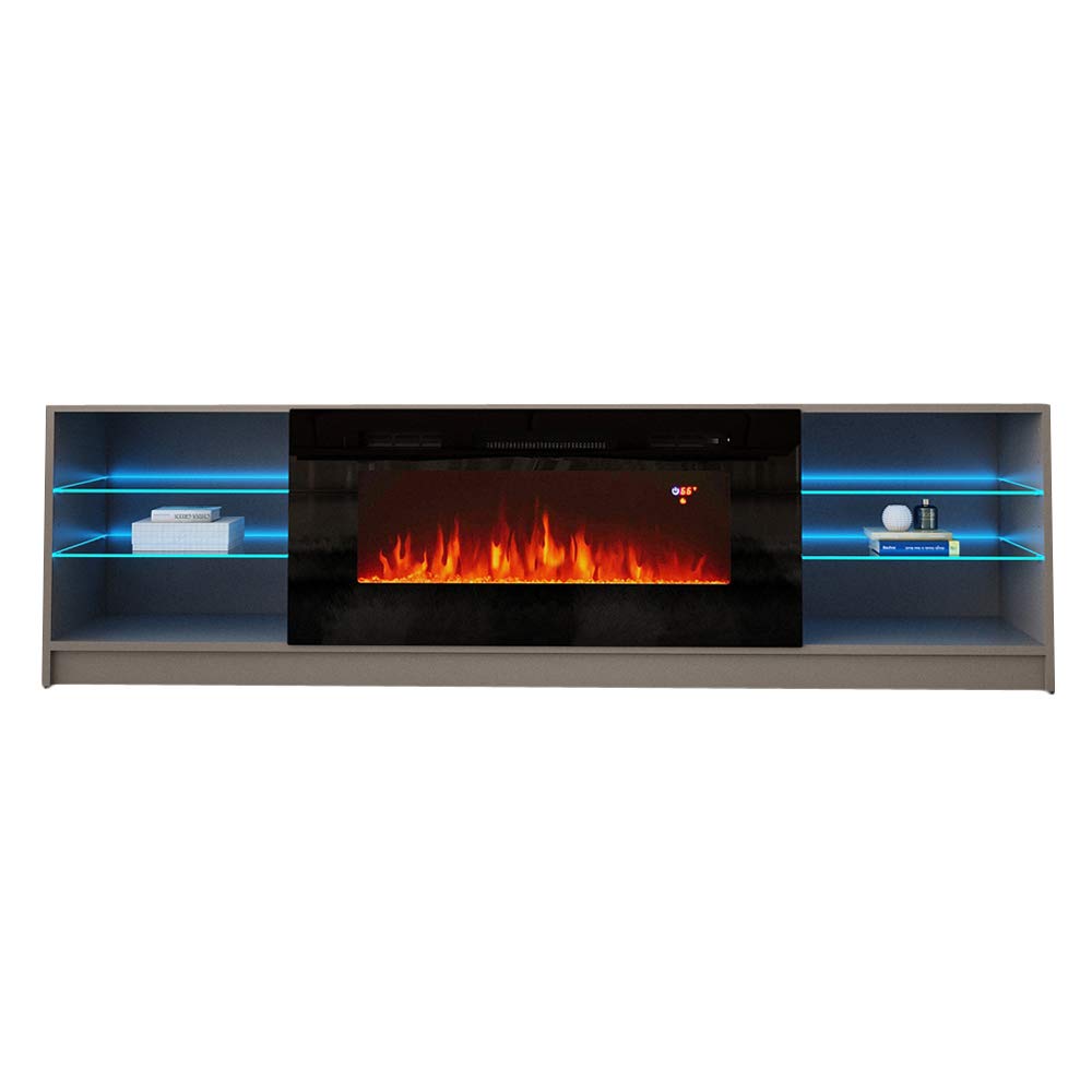 Led Tv Stand with Electric Fireplace