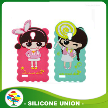 Custom Cartoon Design silicone mobile Phone Cartoon Sets