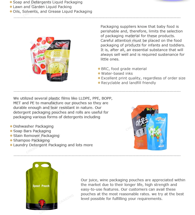 Customize Logo Printing Matt Black Plastic Stand up Bag with Spout Pouch for Juice Wine Beverage Packaging Pouch