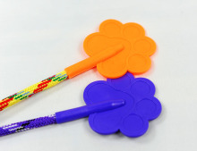 Plastic Pet Training Flapper, Plum Flower Shaped Flapper 1/3