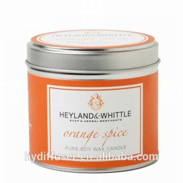 Soy Wax Candle with Fragrance in Tin Box