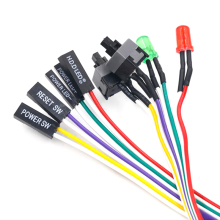65CM Slim PC Motherboard Power Cable with LED Light and Reset Switch