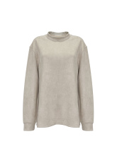 Khaki casual sweatshirt without hat