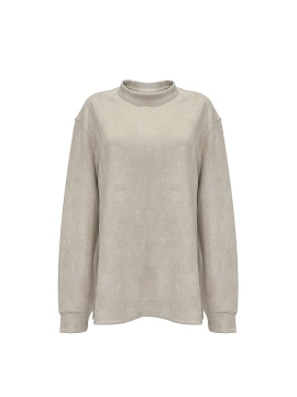 Khaki casual sweatshirt without hat