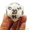 Bescon Jumbo Glowing D20 38MM, Tamaño grande 20 lados Dados Jade Glow In Dark, Big 20 Faces Cube 1.5 pulgadas