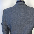 Men Grid Business Blazer garnitury