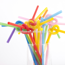 long straw creative color decoretive flexible Artistic long plastic drinking straw
