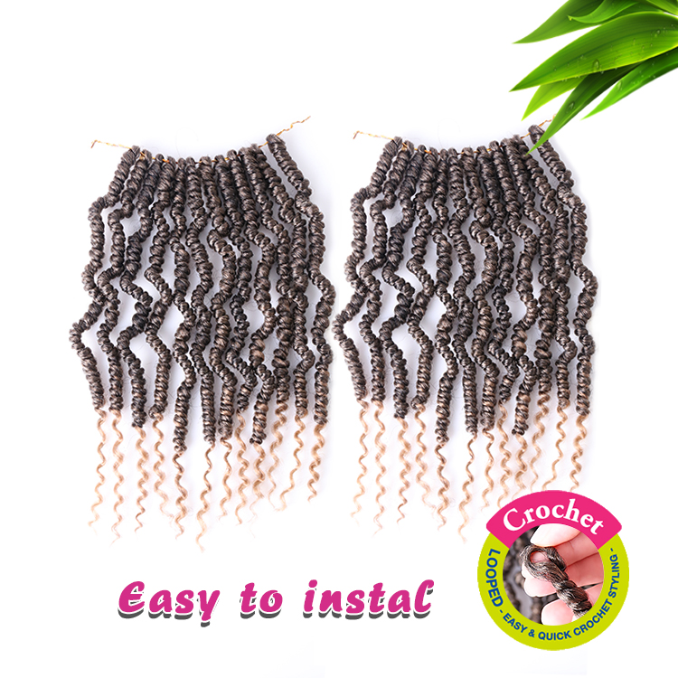 Mambo Faux Curly Spring Twist For Toddlers Synthetic Kids Locs Super Cute Crochet Braiding Hairstyle For Kids Hair Extension