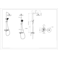 Chrome Shower System Three Function