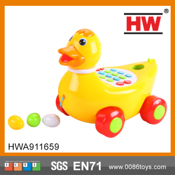 plastic B/O duck lay eggs large plastic duck