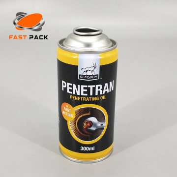 Cylindrical Silver Aerosol Tin Can