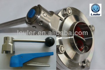Sanitary Steel Inox Welded Butterfly Valve