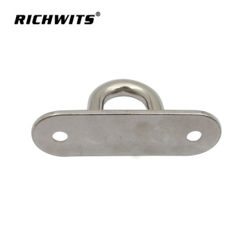 6mm Marine Yacht Stainless Steel Deck Mooring Oblong Pad Eye Plate
