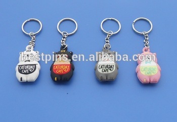 customise pvc holiday city name keyring keychain