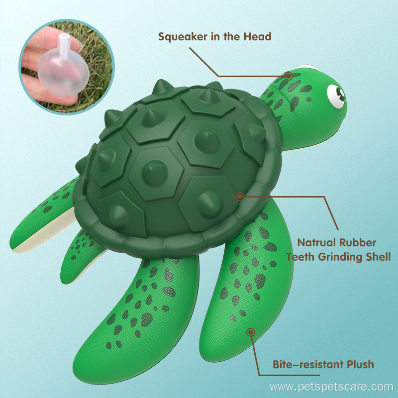 2021 New Rubber Sea Turtle Dog Toy