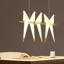 'Elegant Post-Modern Paper Crane Chandelier'
