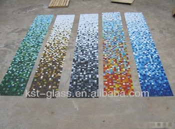 fade away color variation design glass mosaic tile for outter and inner decoration