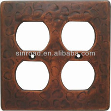 unique hammered copper switch plate