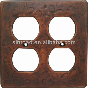 unique hammered copper switch plate
