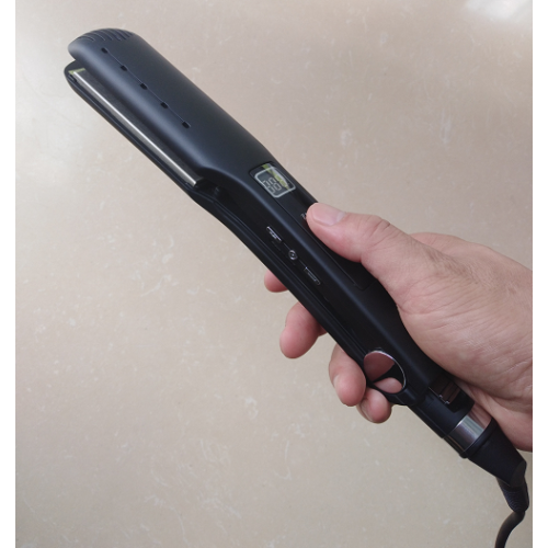 Hairdresser Using PTC Digital Flat Hair Iron