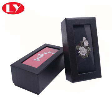 Black bow tie box with clear window