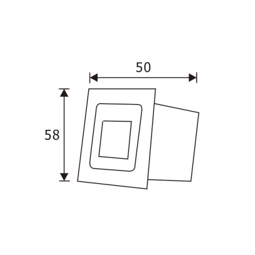 Square Wall used 1W LED Step LightofStep Light Cover Plate